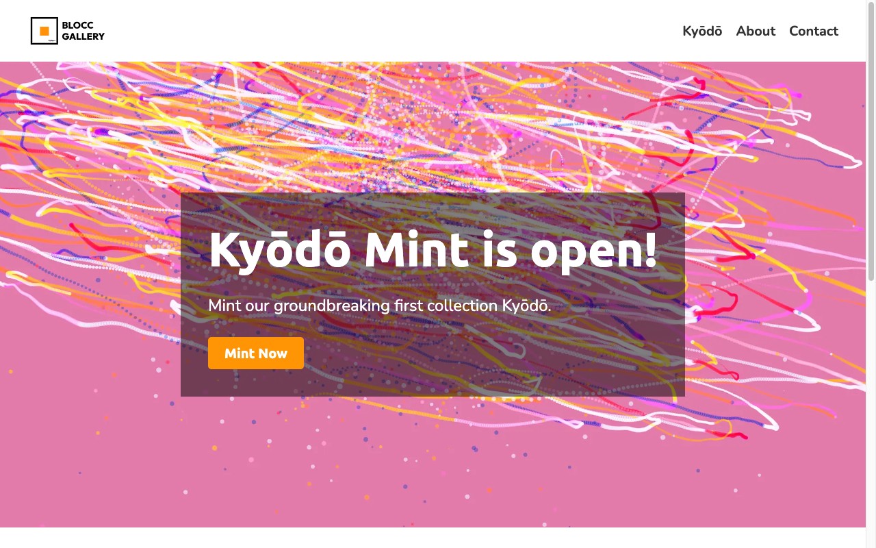 BLOCC Gallery website